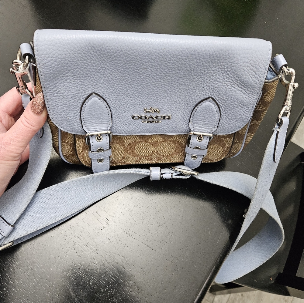 Blue/Brown Coach crossbody purse